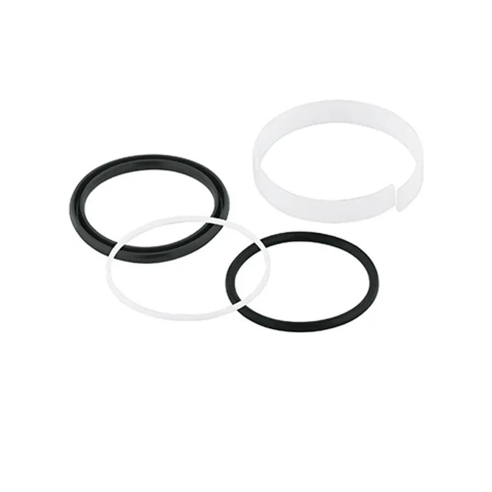 Dichtungsset bestehend aus mehreren Ringen in Schwarz und Weiß, möglicherweise zur Verwendung mit Kludi-Produkten, zur Abdichtung und Sicherstellung der Funktionalität.